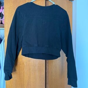 PINK cropped crewneck